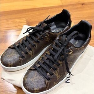 Louis Vuitton Black and Brown Monogram Sneakers